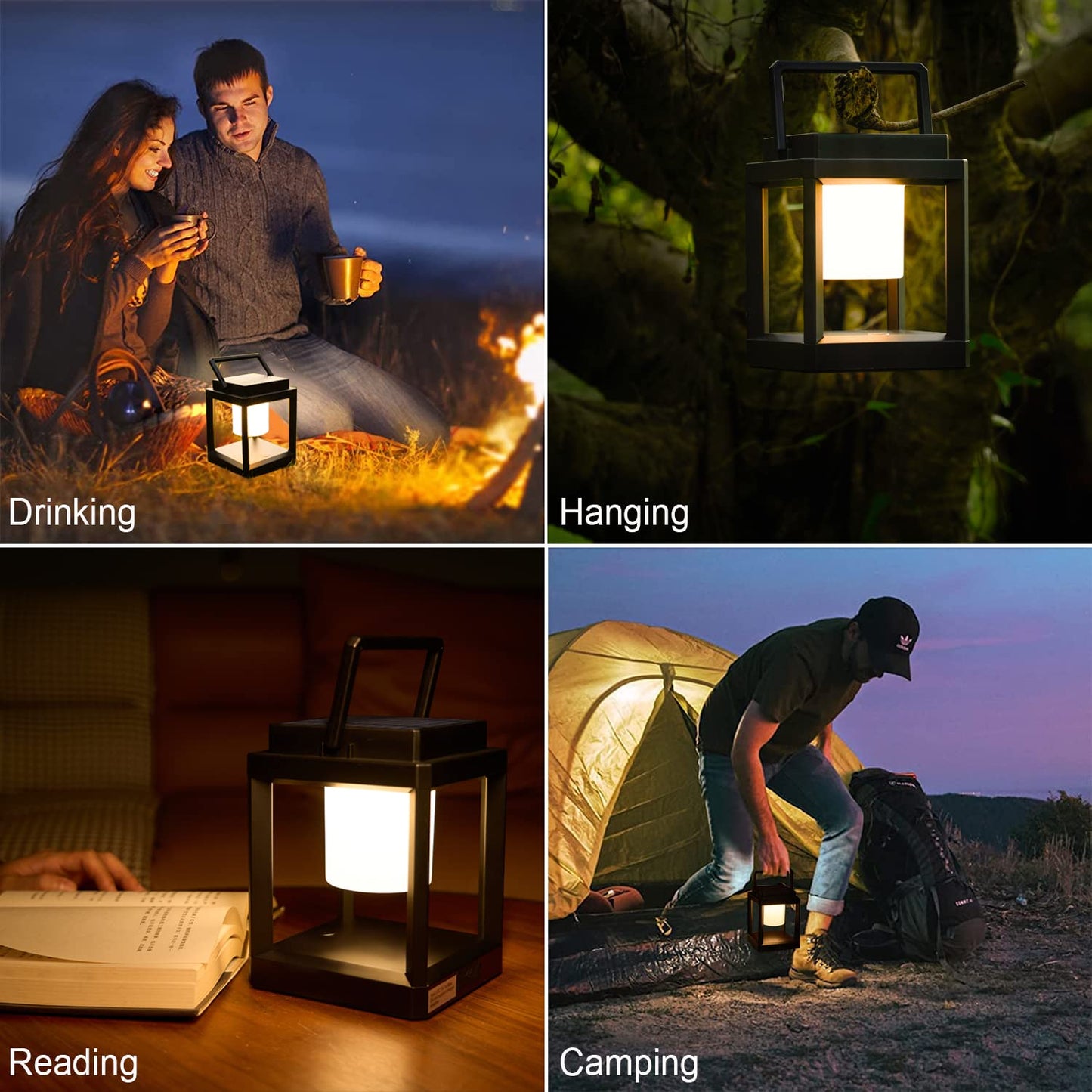 - Rafrtcl Outdoor Table Lamp | Touch Control Solar Lamps Indoor | Rechargeable Lanterns -