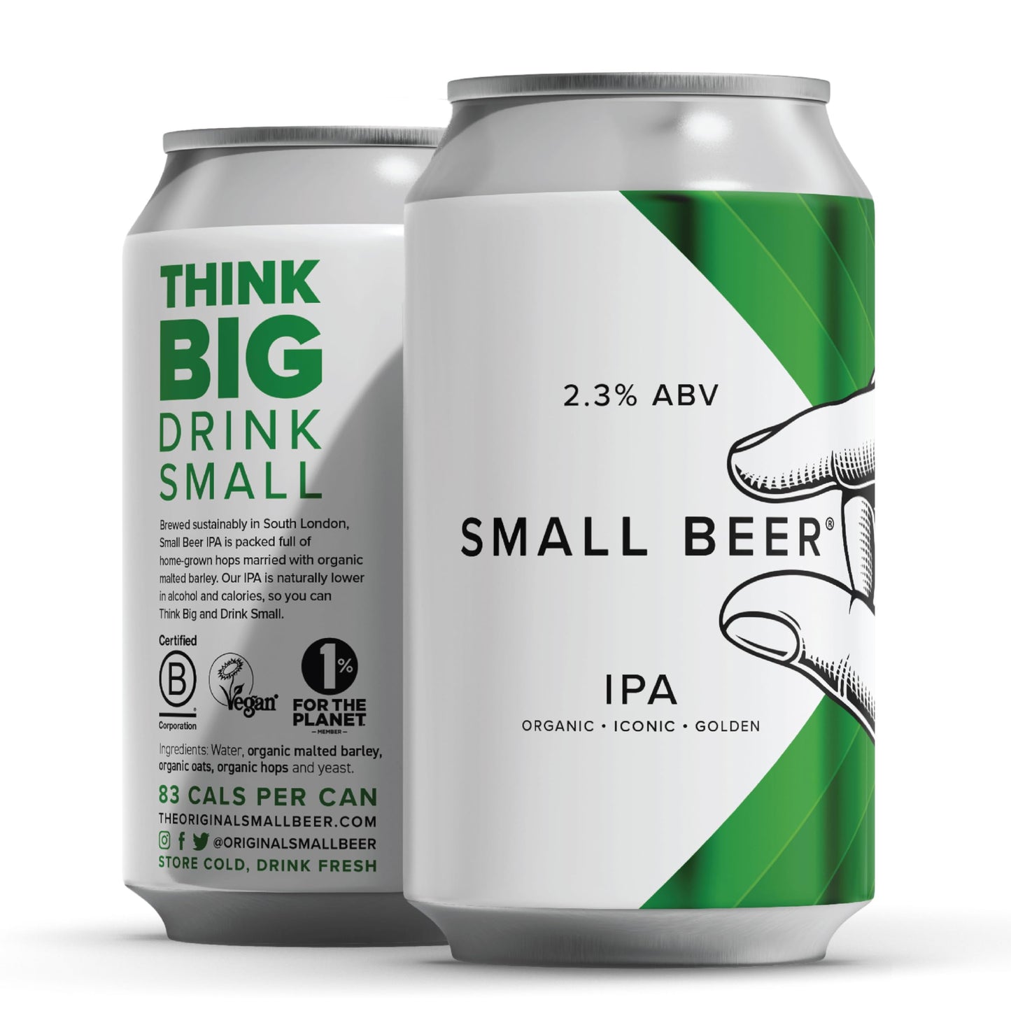 - Small Beer Organic IPA | (2.3% ABV) 6x330ml Cans | Gluten Free Craft Beer -