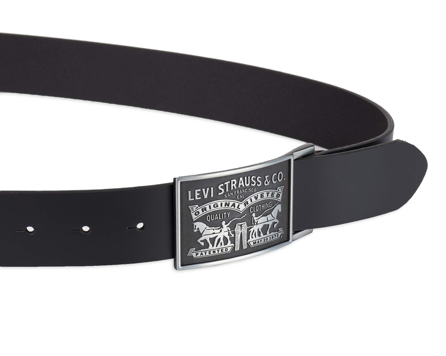 - Levi's Men's Leather Belt With Plaque Buckle | Medium -