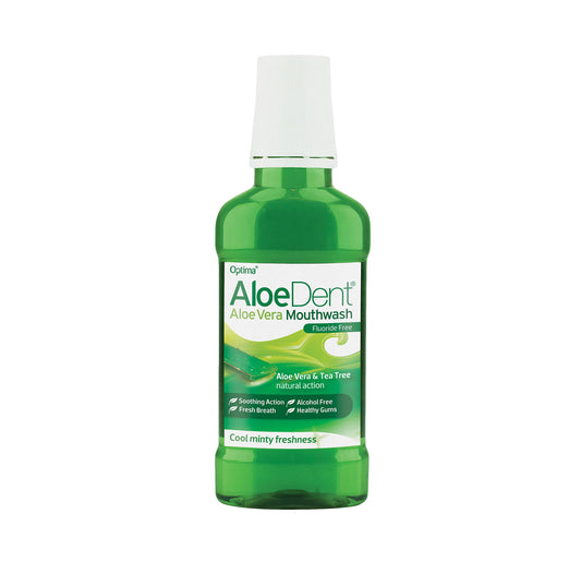 AloeDent, Aloe Vera Mouthwash Fluoride Free, Natural Action, Vegan, Cruelty Free , SLS Free, Alcohol Free, Healthy Gums , 250 ml