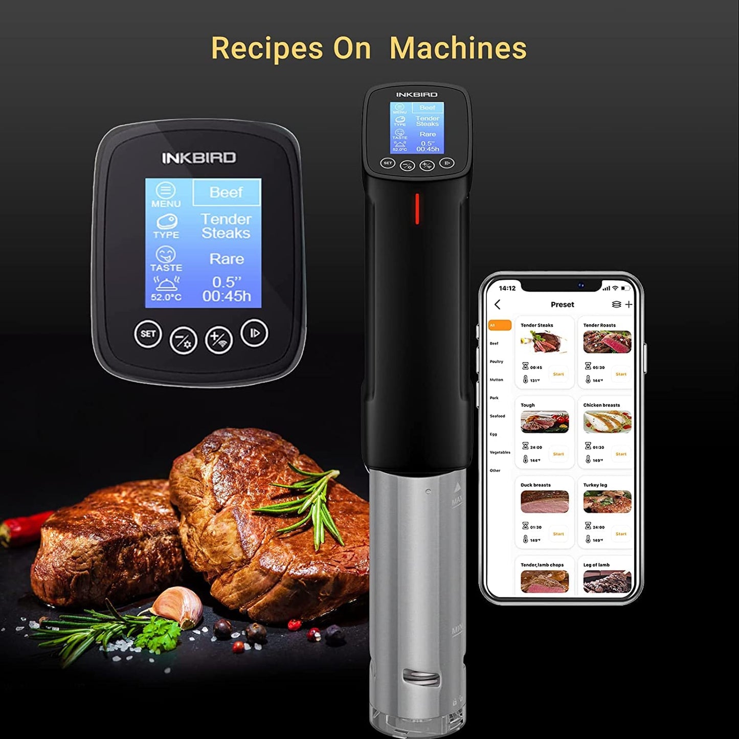 - Inkbird ISV-100W Sous Vide WiFi Cooker Immersion Circulator | Temperature Time and Touch Control Sous Vide Machine 1000 Watts -