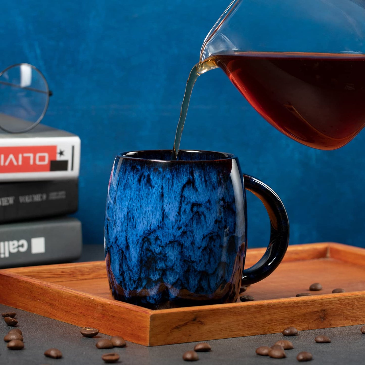 - SECELES 400ml Ceramic Coffee Mug | Large 14Oz | Handmade -