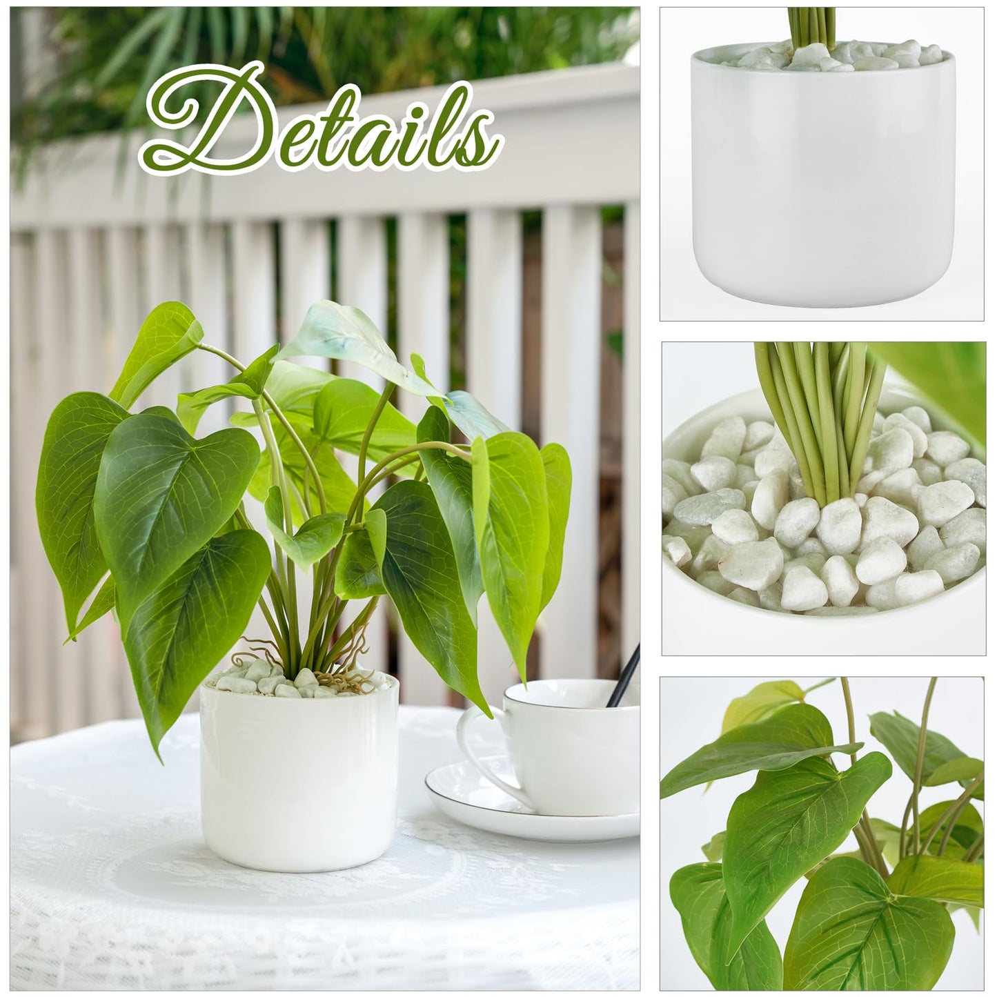 - Mkono Fake Plants in Ceramic Pot | Potted Artificial Plants for Home Decor -