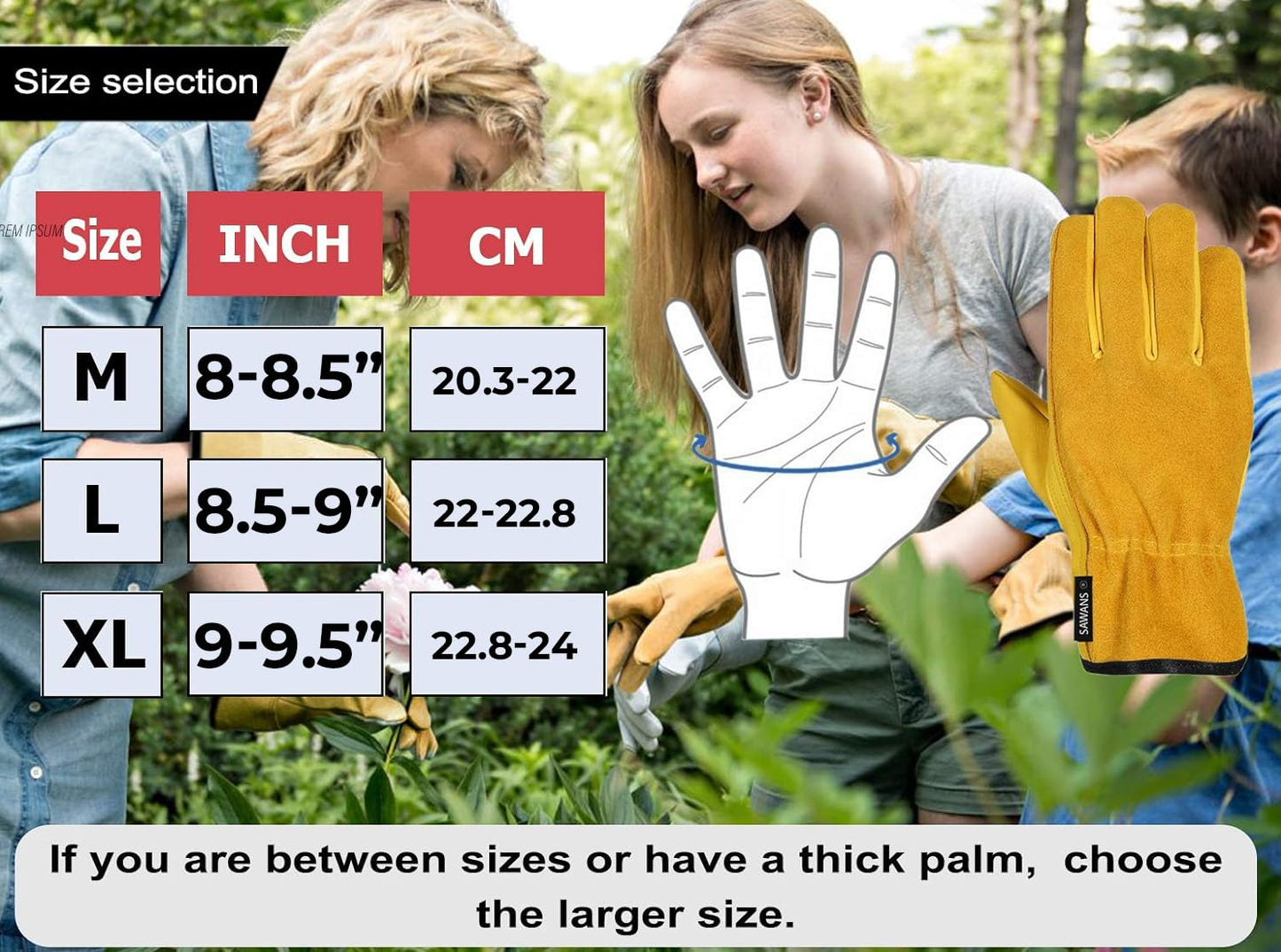 - SAWANS Leather Working Gloves Work Gardening Gloves | Thorn Proof -