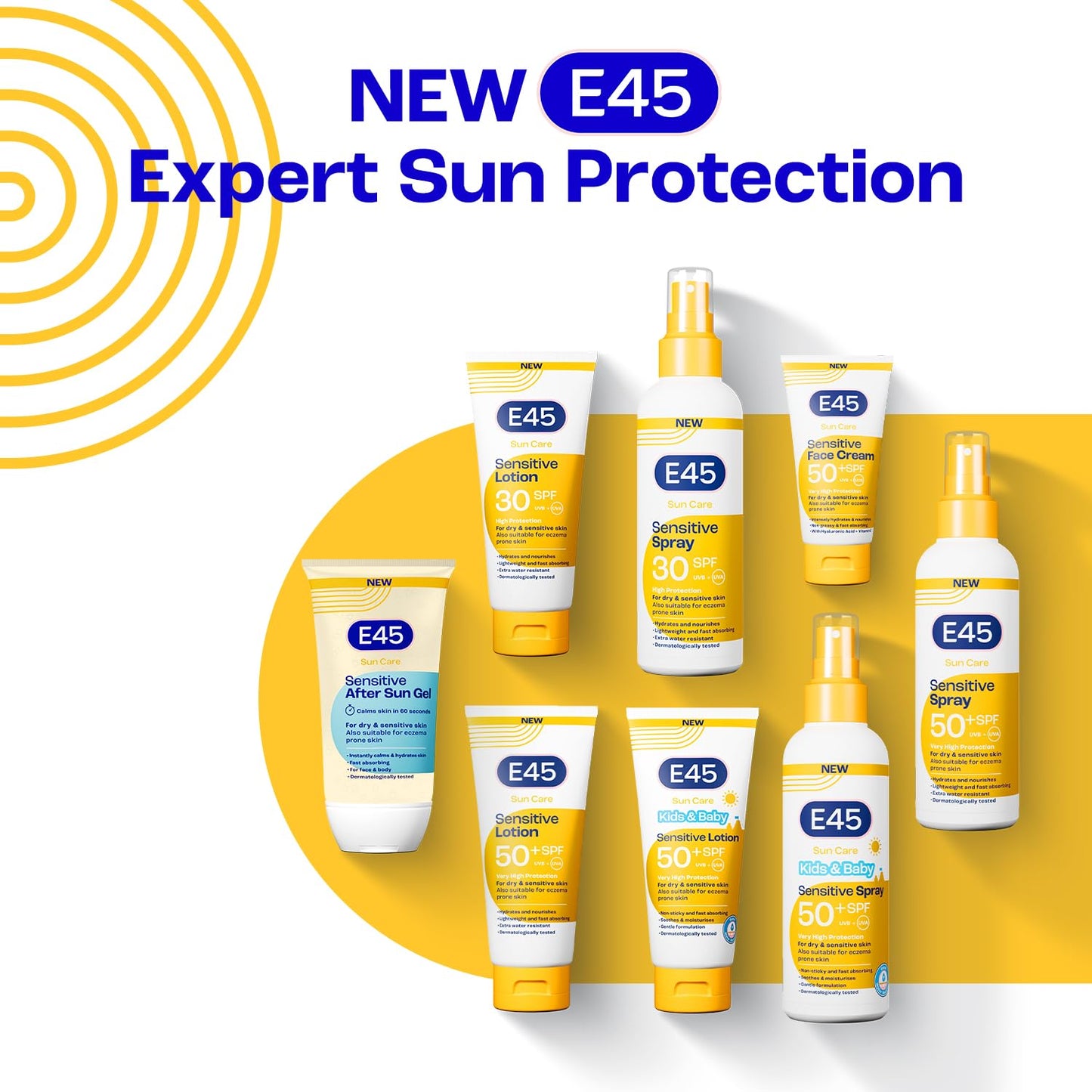 - E45 Sun Body Cream Spray for Sensitive Skin | Hydrating Sun Spray |  Sensitive Skin and Eczema Prone Skin -
