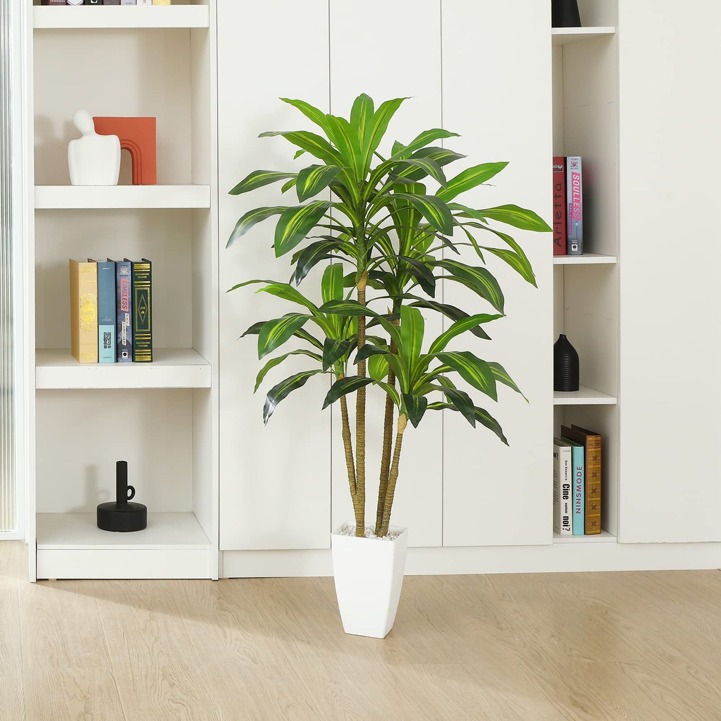 - Fopamtri Artificial Dracaena Tree Decorative Plant 120cm -