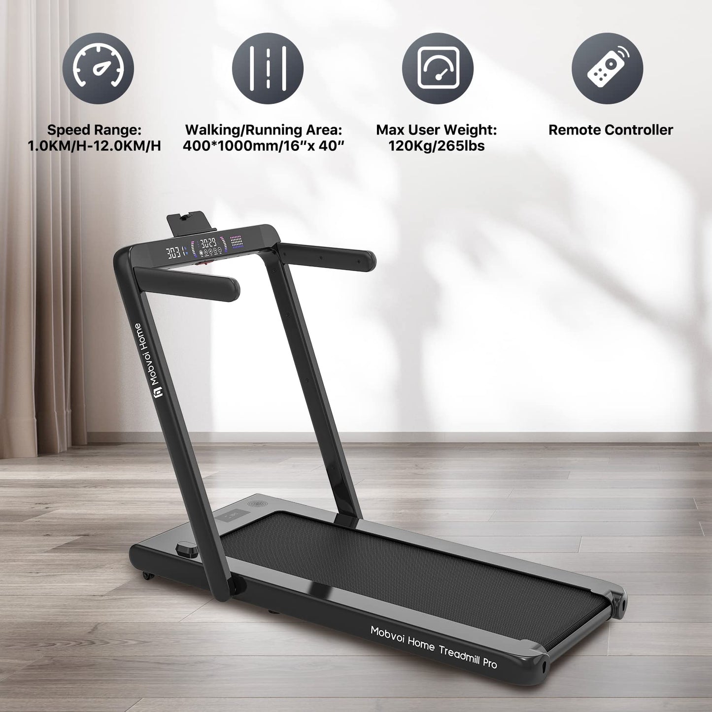 - Mobvoi Home Treadmill Pro | Foldable Treadmill for Home | Compatible with Smartwatches -