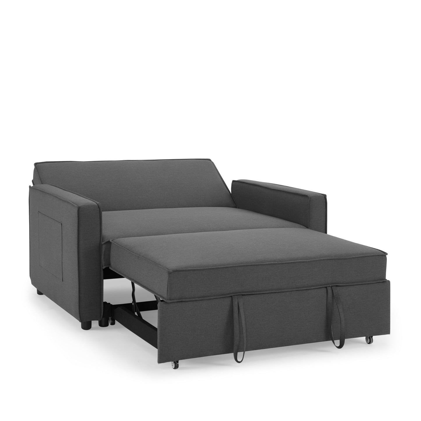 - Home Detail Faux Leather Pull Out Sofa Bed | Two Seater SofaBed Upholstered Settee -