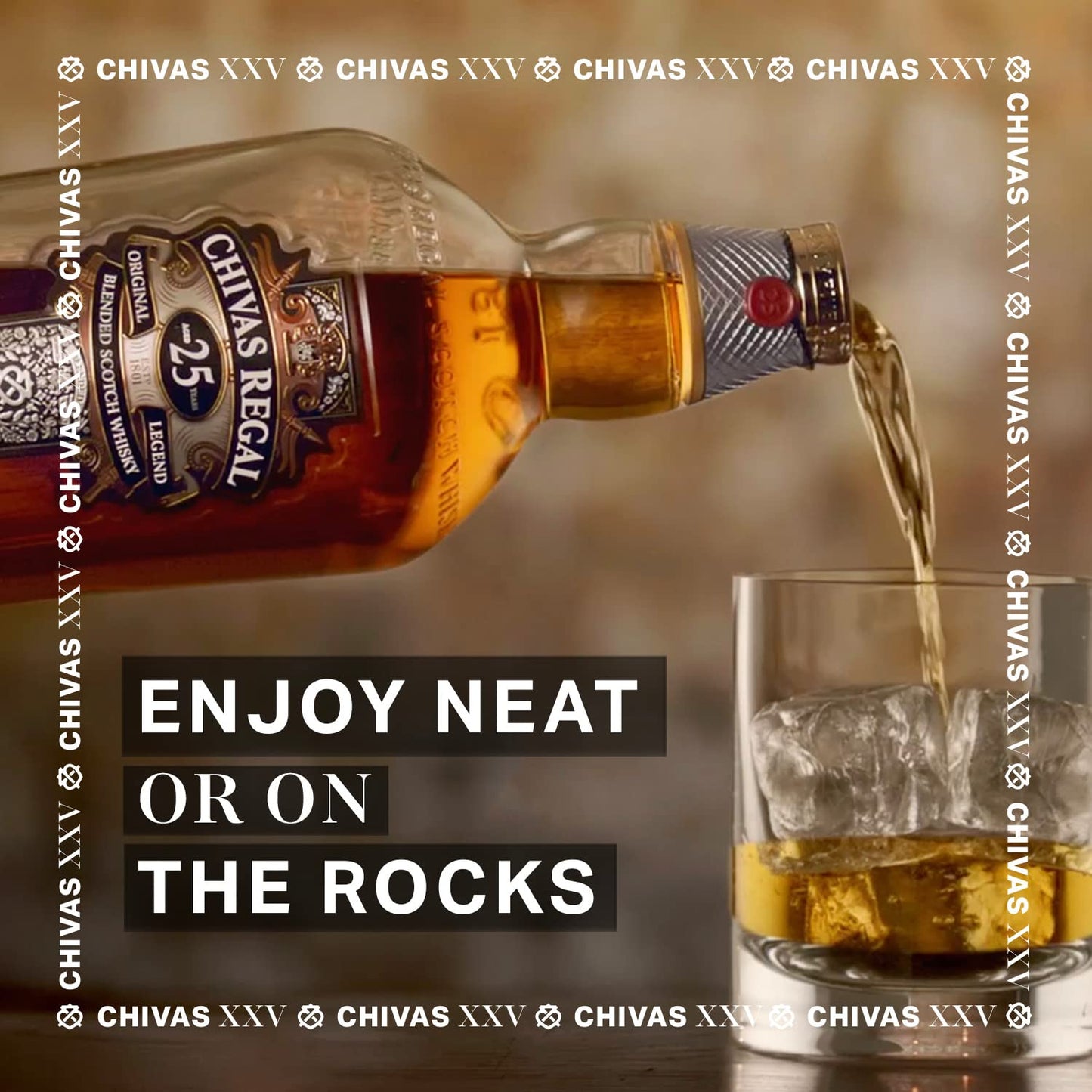 Chivas Regal 25 Year Old Blended Scotch Whisky, 70 cl with Gift Box
