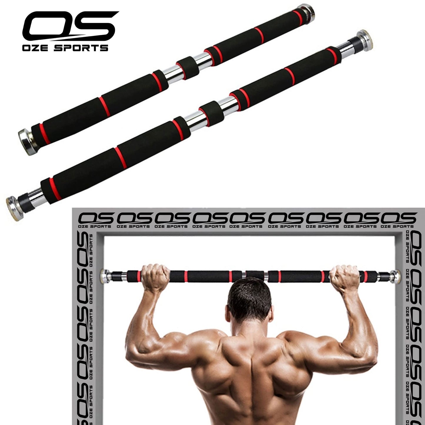 - Exercise Door Gym Pull Up Chin ups bar with Padded Grip -