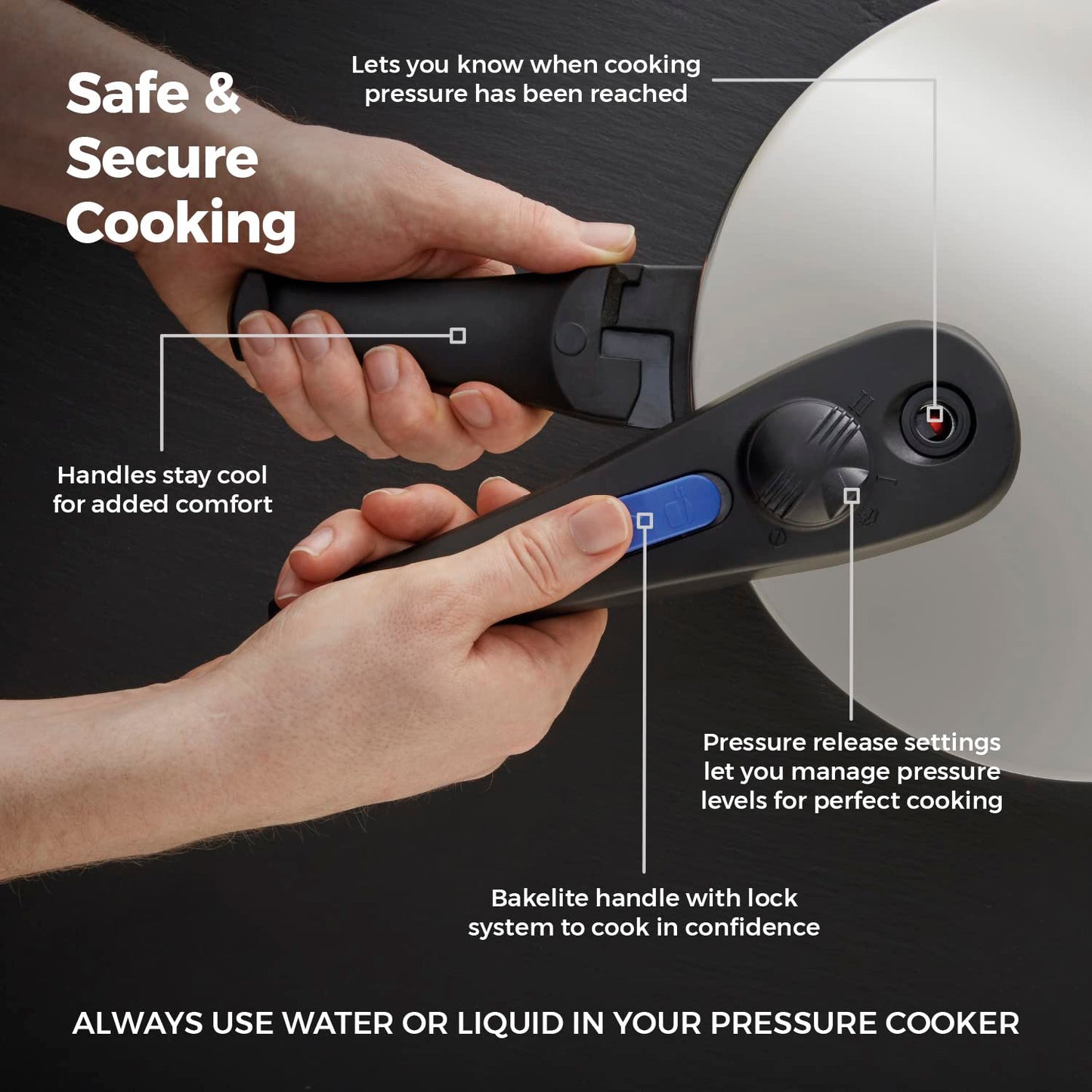 - Tower T920004S4L Express Pressure Cooker | Bakelite Handle | Secure Locking Lid -