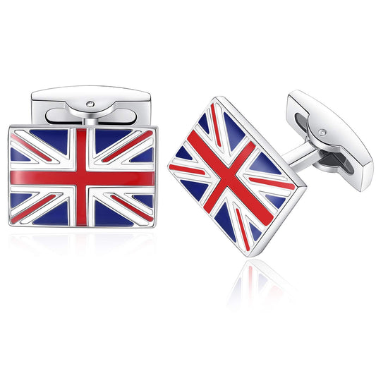 - HONEY BEAR | Union Jack Flag Cufflinks For Men | Mens Cufflinks For Weddings -
