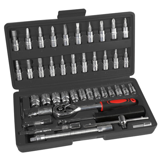 - Takezuaa 46 Pieces Socket Wrench Set | Drive Ratchet Wrench Bits & Driver -