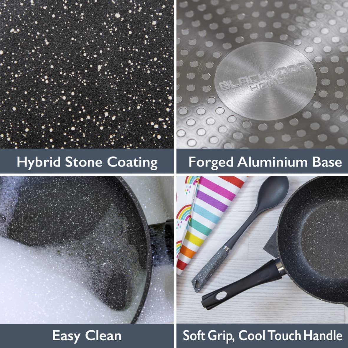 Blackmoor Non Stick Frying Pan 20cm, Induction, Electric & Gas Hob, Egg Frying Pan, 67060