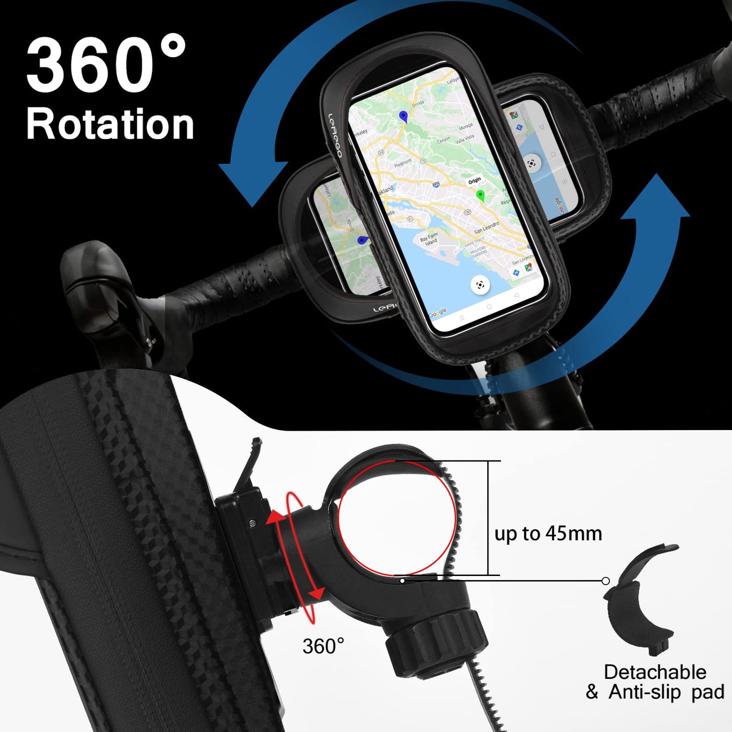 - LEMEGO Bike Phone Holder | Waterproof | Motorbike Phone Holder | Phone Holder For Bike -
