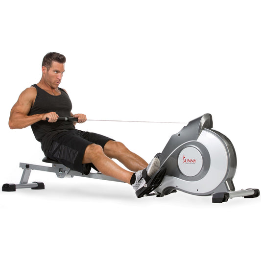 - Sunny Health and Fitness Magnetic Rowing Machine | Folding Rower with LCD Monitor -