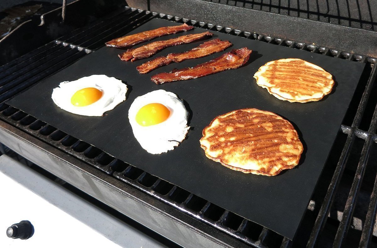 Cookey™ | 5 PCS | 16" x 13" | Non-Stick BBQ & Baking Mat, Gas & Charcoal Grills - Reusable & Versatile