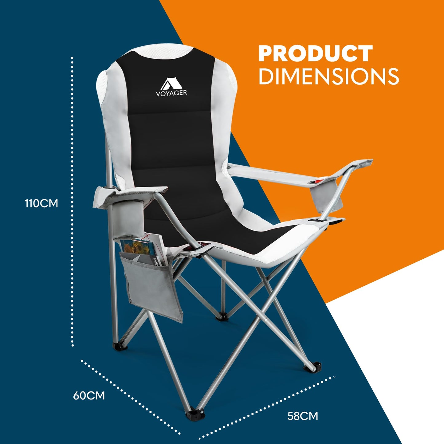 - VOYAGER 2 Pack Premium Outdoor Camping Chair Set