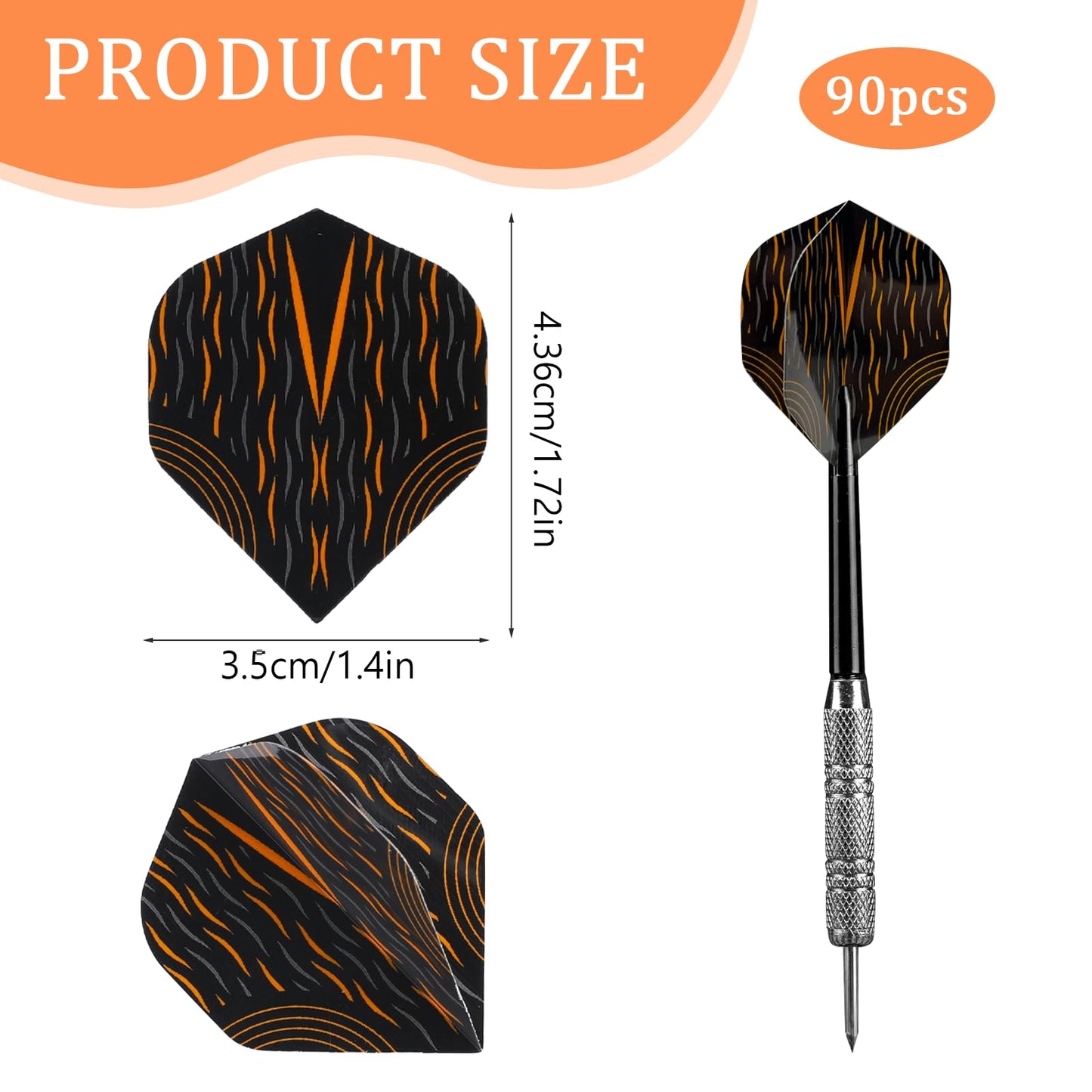 - KALIONE 90Pcs Dart Flights | Standard Dart Flights Durable PET Dart Flights -