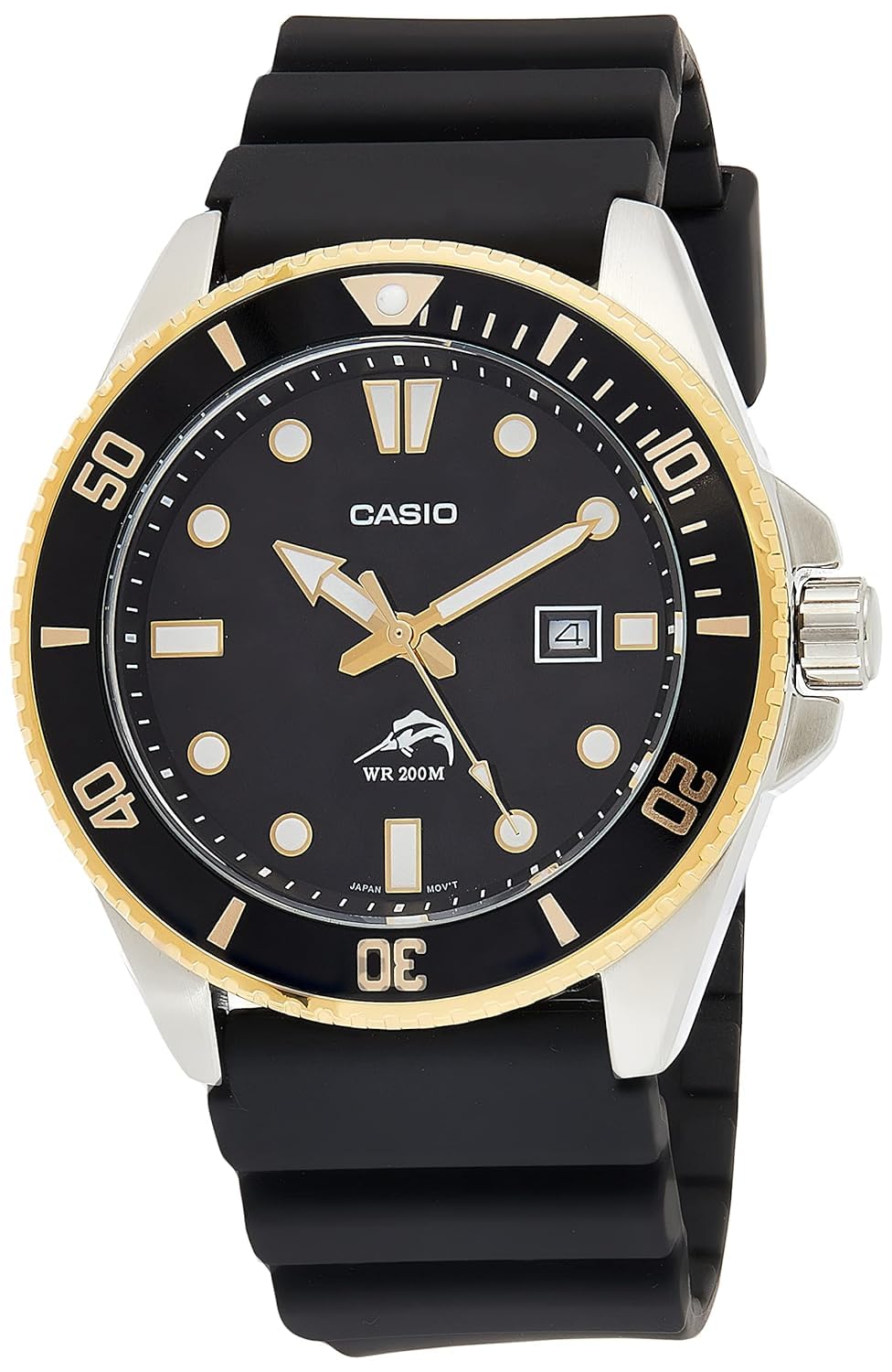 Casio Men Analog Quartz Watch with Resin Strap MDV-106G-1AVCF