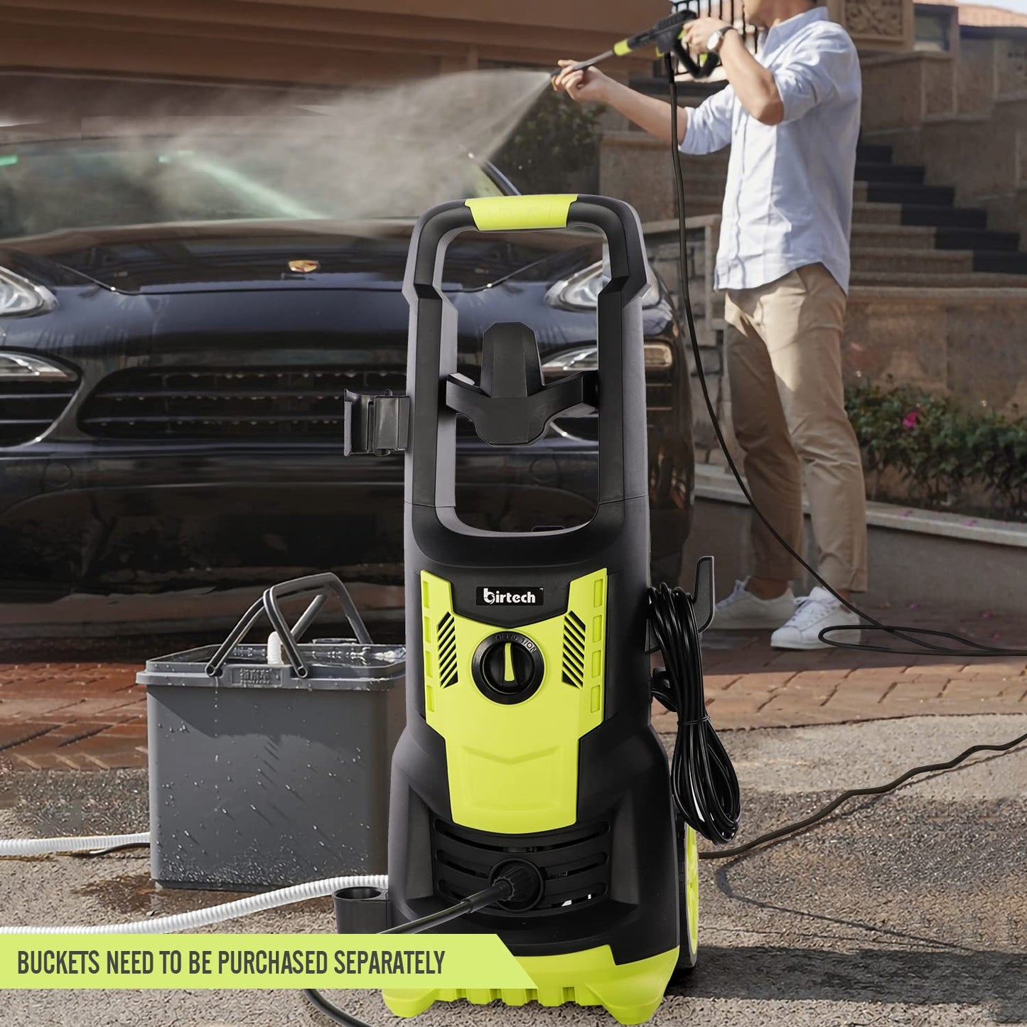 - Pressure Washer | 2200W 165bar 450L/H Electric Jet Washer -