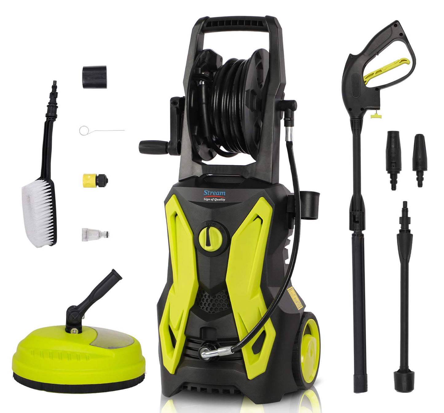 - Stream Pressure Washer | 2000W 150Bar 450L/H | Portable Electric Power Washer -