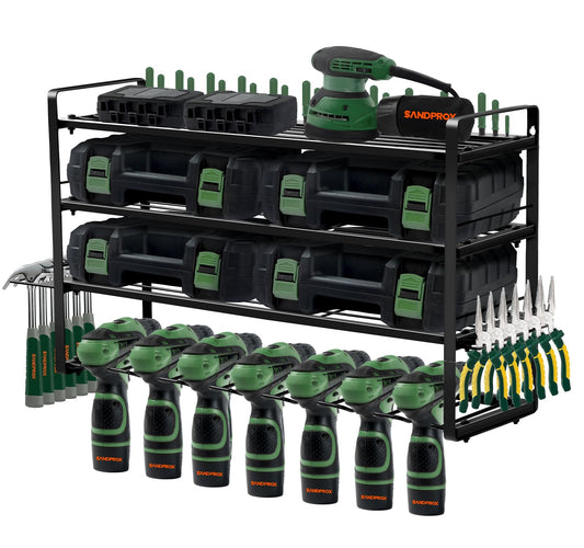 - SANDPROX Power Tool Storage Wall Mount | Heavy Duty Drill Holder -