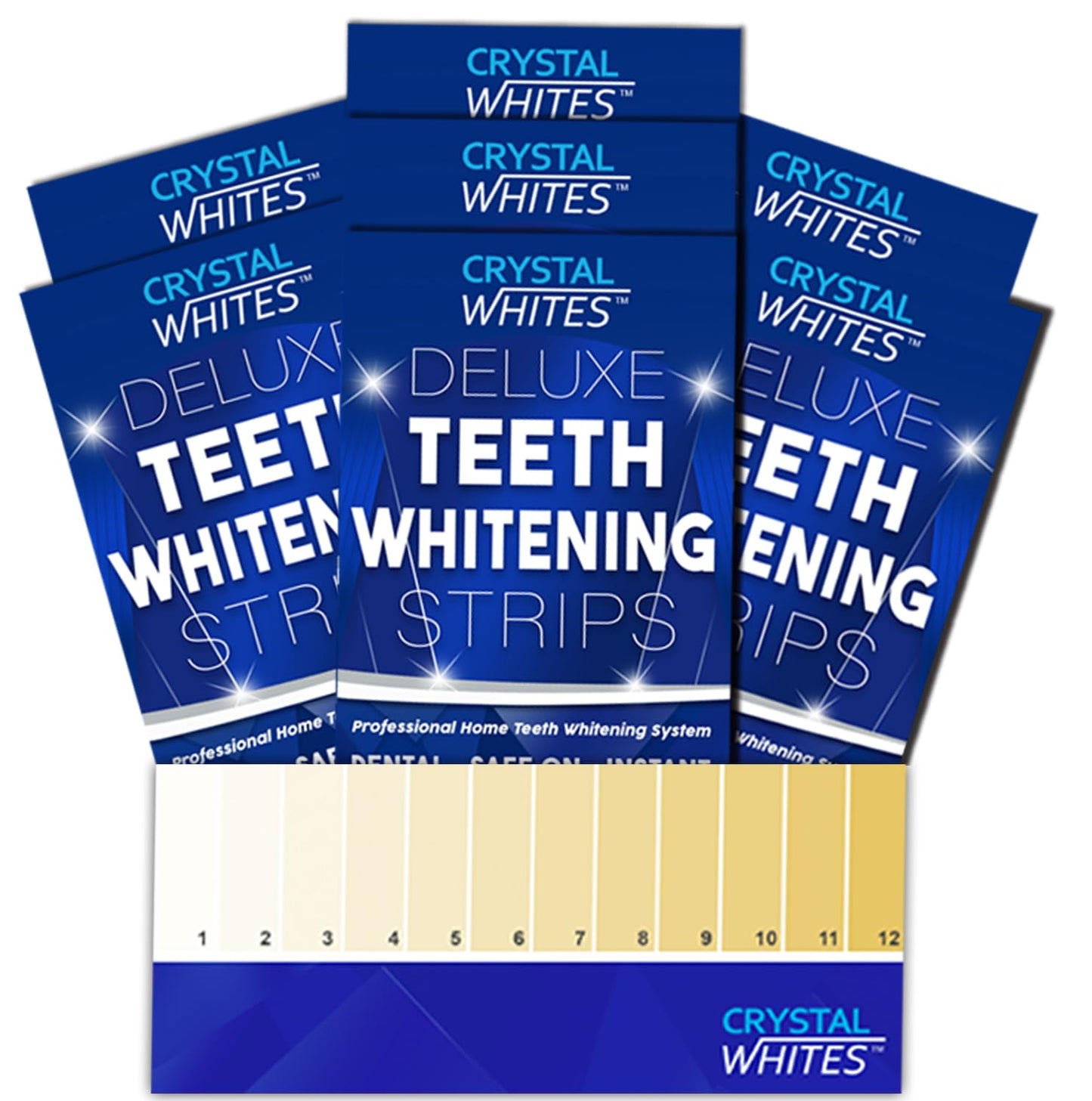 - Teeth Whitening Kit & Whitening Strips | LED Light Activator | 50 Whitening Sessions | 8X3ml Gels | Crystal Strips -