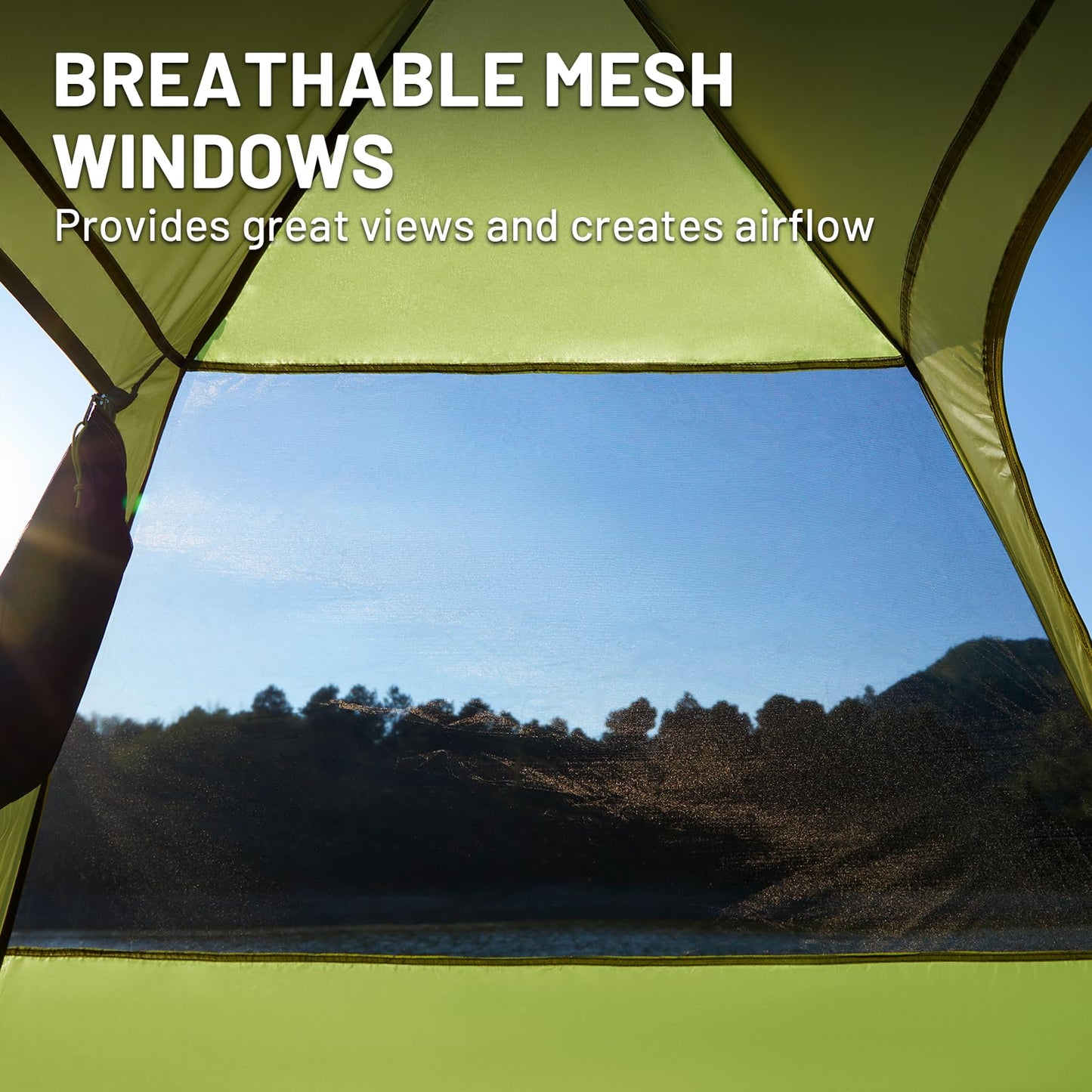 - TIMBER RIDGE 4 Man Blackout Tent | 3-4 Person Family Camping Tent | UV Protection -