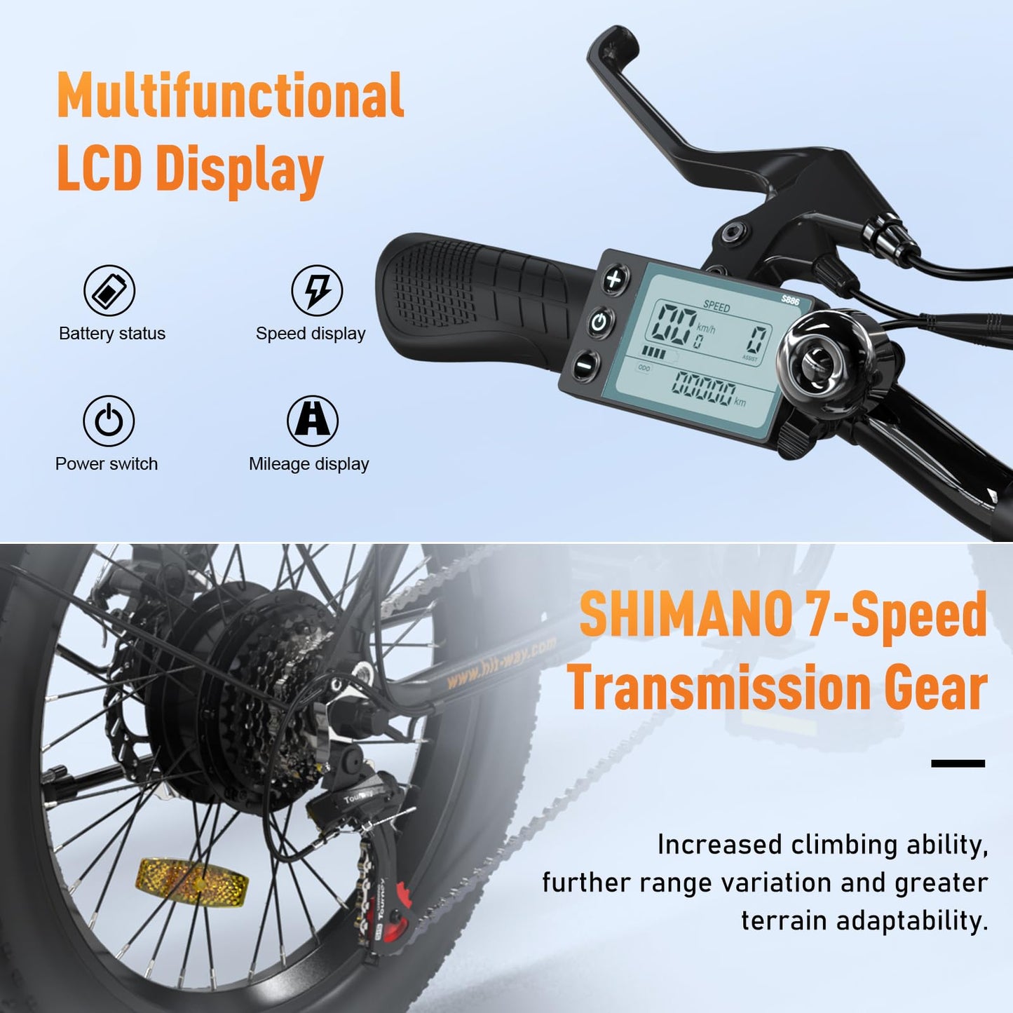 - HITWAY Electric Bike for Adults | 20"*3.0 Fat Tire E-Bike | 250W Electric Bicycle | Folding Electric Bike | 36V/12Ah Removable Battery -