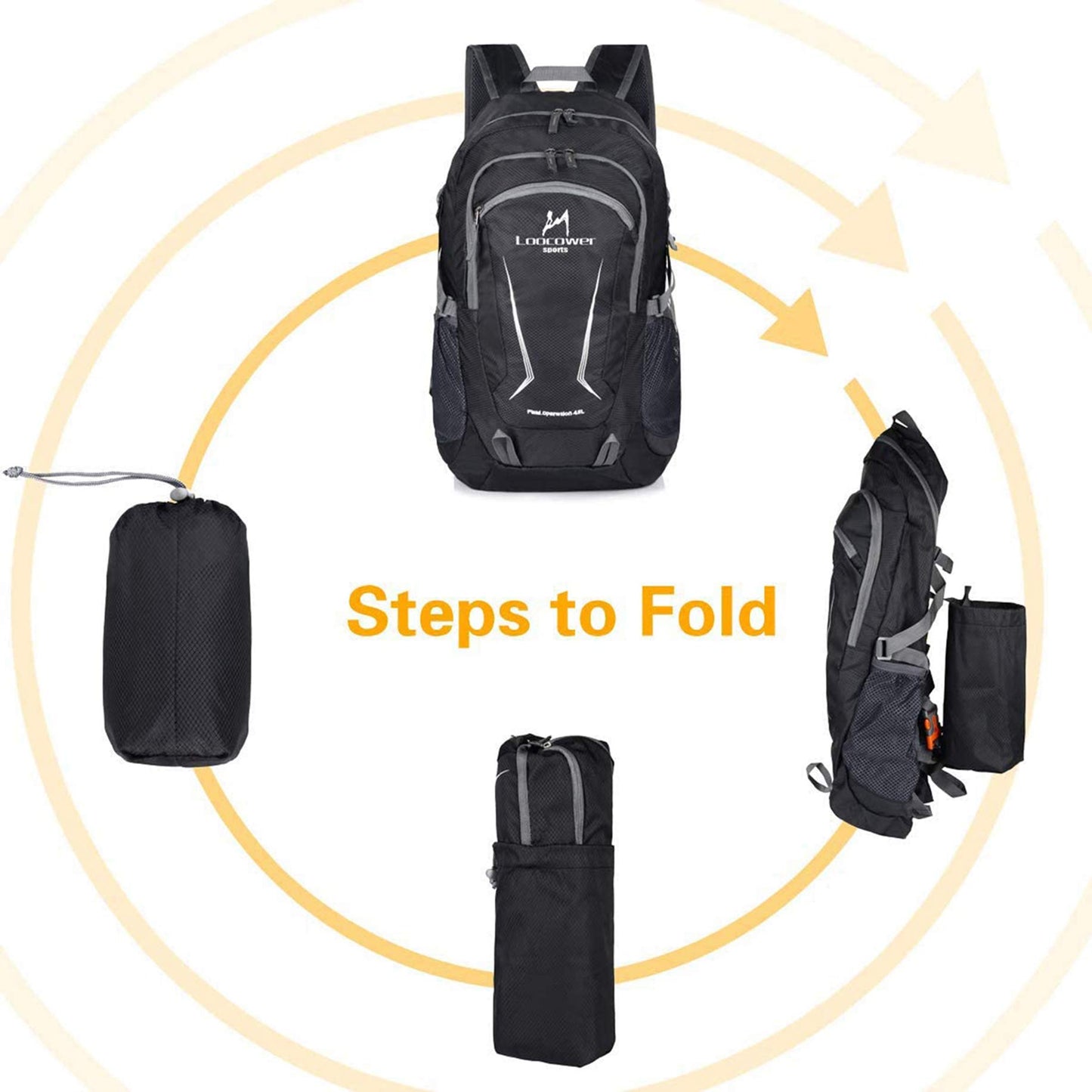 - Loocower 45L Lightweight Foldable Backpack | Walking Rucksack | Hiking Daypack -