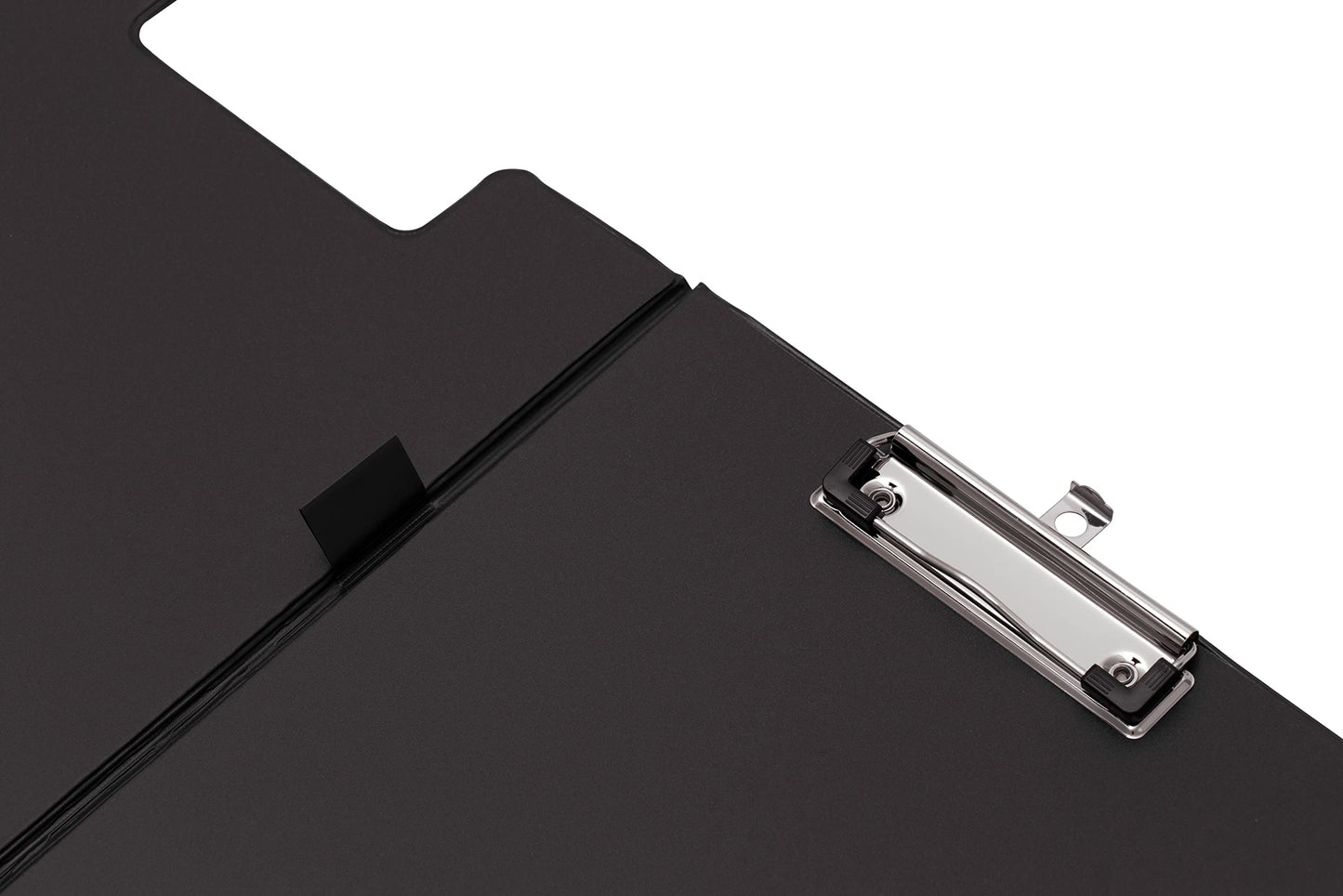 - Q-Connect Foolscap/A4 PVC Fold over Clipboard | Black -
