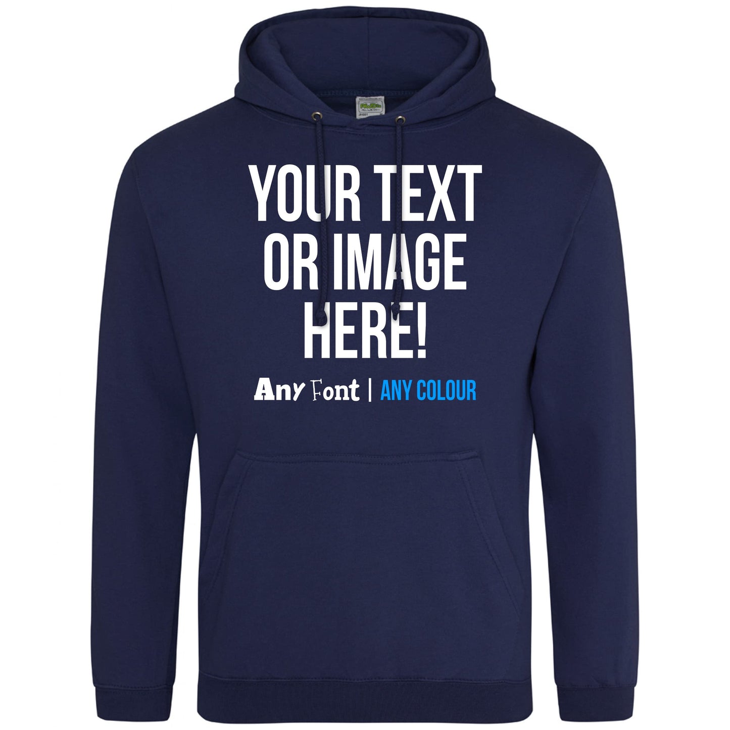 - Personalised Hoodie | Any Text Image Photo | Custom Hoody Hooded Sweatshirt -