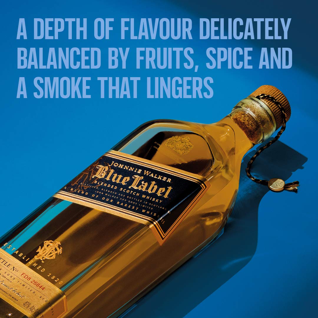 - Johnnie Walker Blue Label | Blended Scotch Whisky | A Gift of Exceptional Rarity | 40% vol | 70cl -