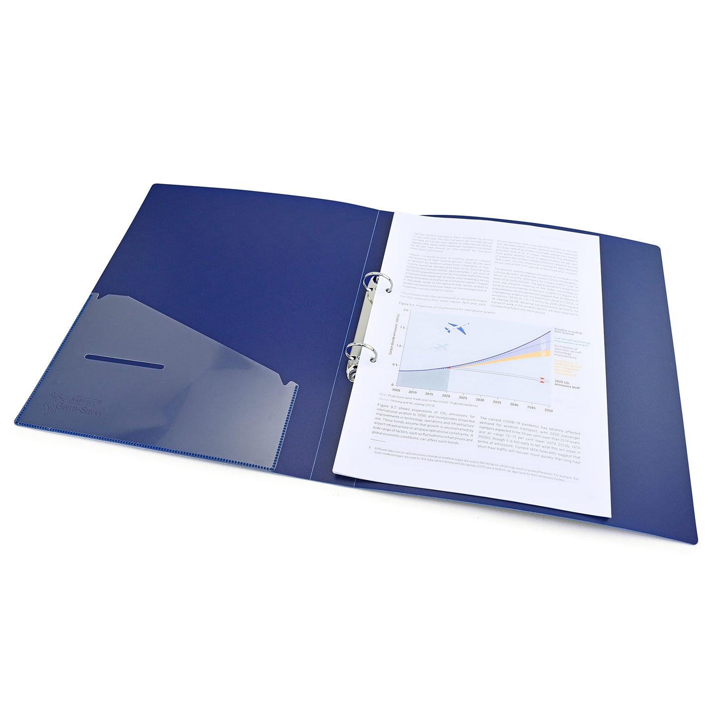 - Rapesco 1720 Germ-Savvy Antibacterial | A4 2-Ring PP Ring Binder | 35 mm Spine -
