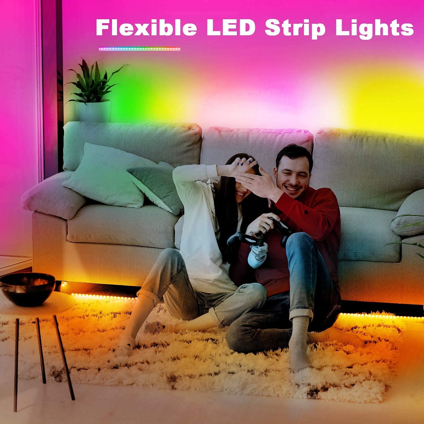 - phopollo Led Strip Light | 20m led Light Strips with Remote & App | Music Sync Mode -