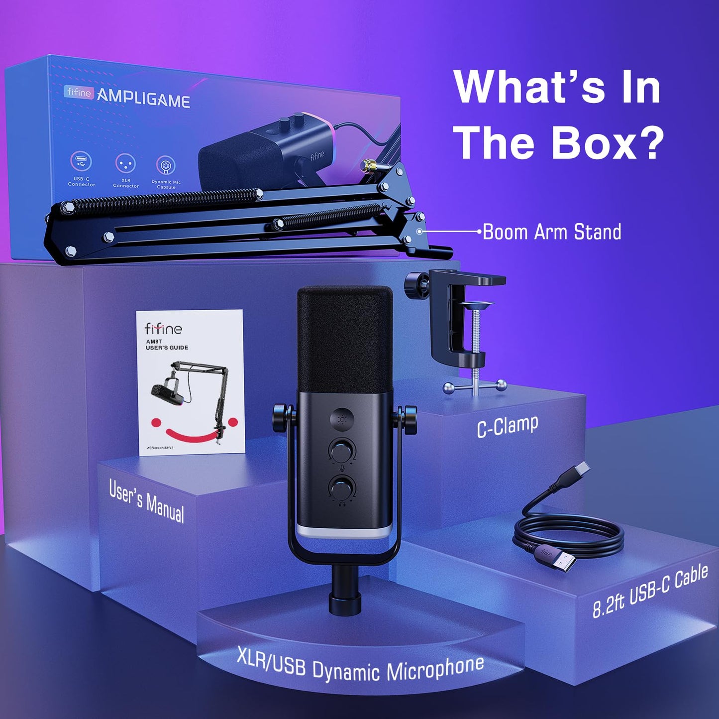 - FIFINE Gaming Microphone Kit | XLR/USB Microphone Set -