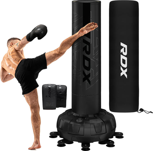 - RDX XXL 150KG 6ft Free Standing Punch Bag | Gloves & Cover | Heavy Pedestal Bag -