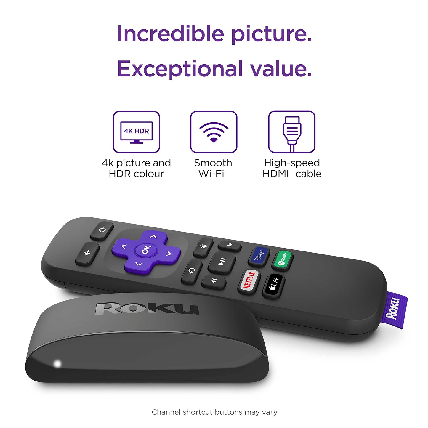 - Roku Express 4K | HD/4K/HDR Streaming Media Player -