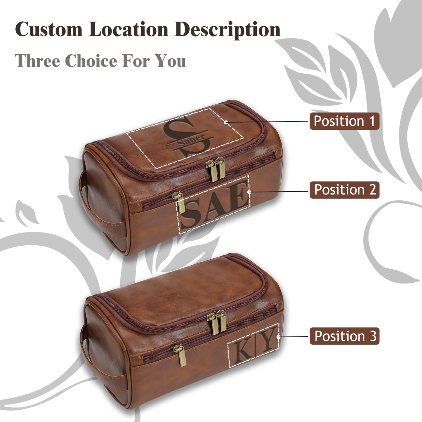 - Personalized Toiletry Bag for Men | Custom Engraved Travel Dopp Kit Bag -