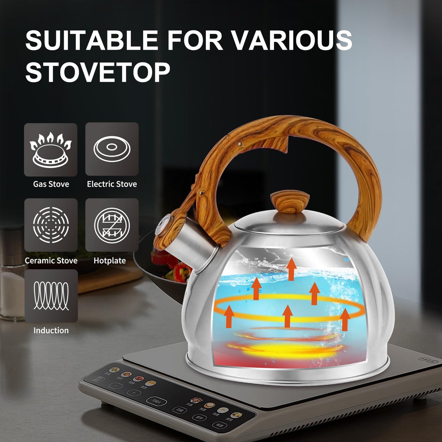 - Haus Roland Tea Kettle | Whistling Kettle | Stainless Steel -