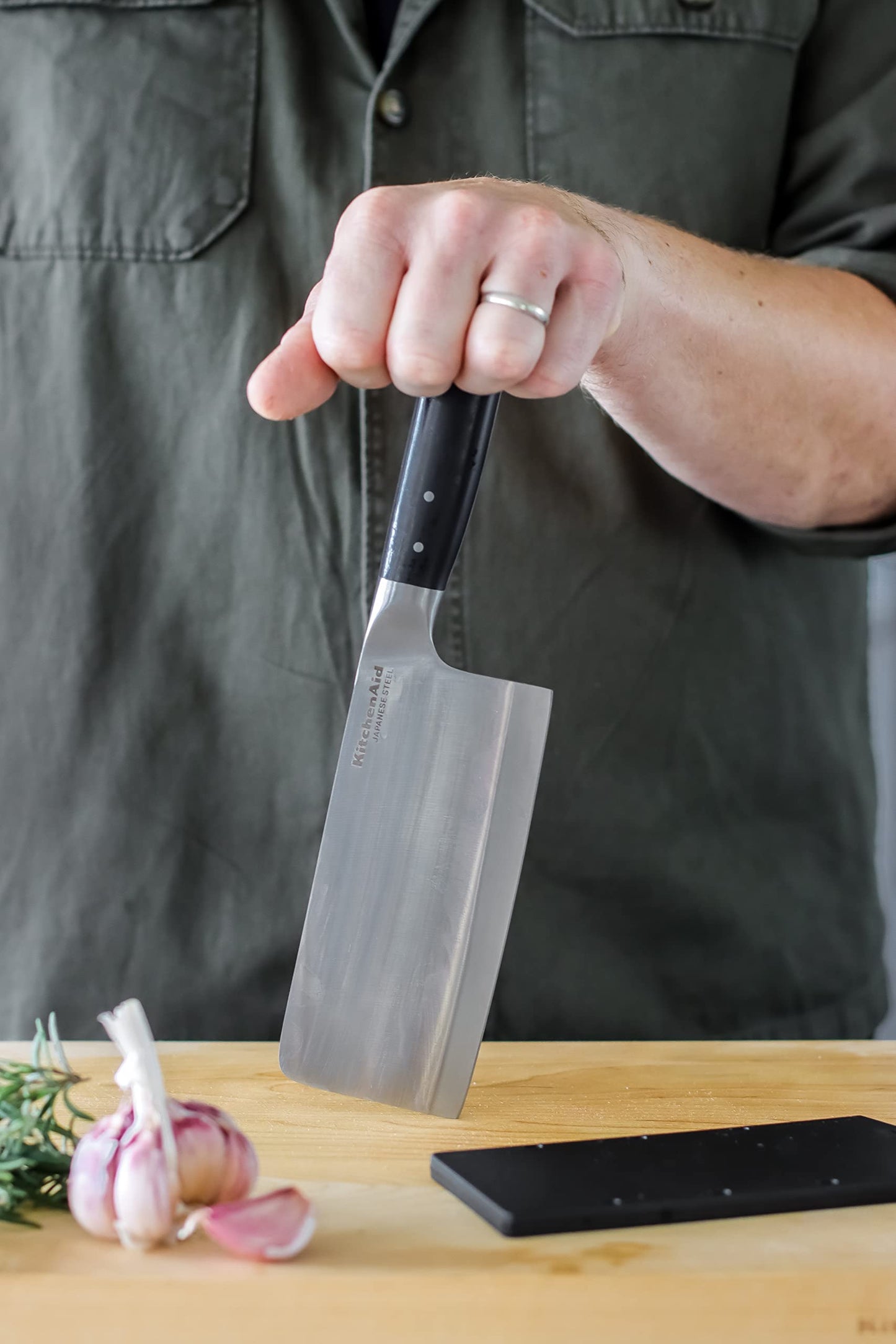 - KitchenAid Kitchen Knife | Meat and Vegetable Cleaver | Japanese Steel -