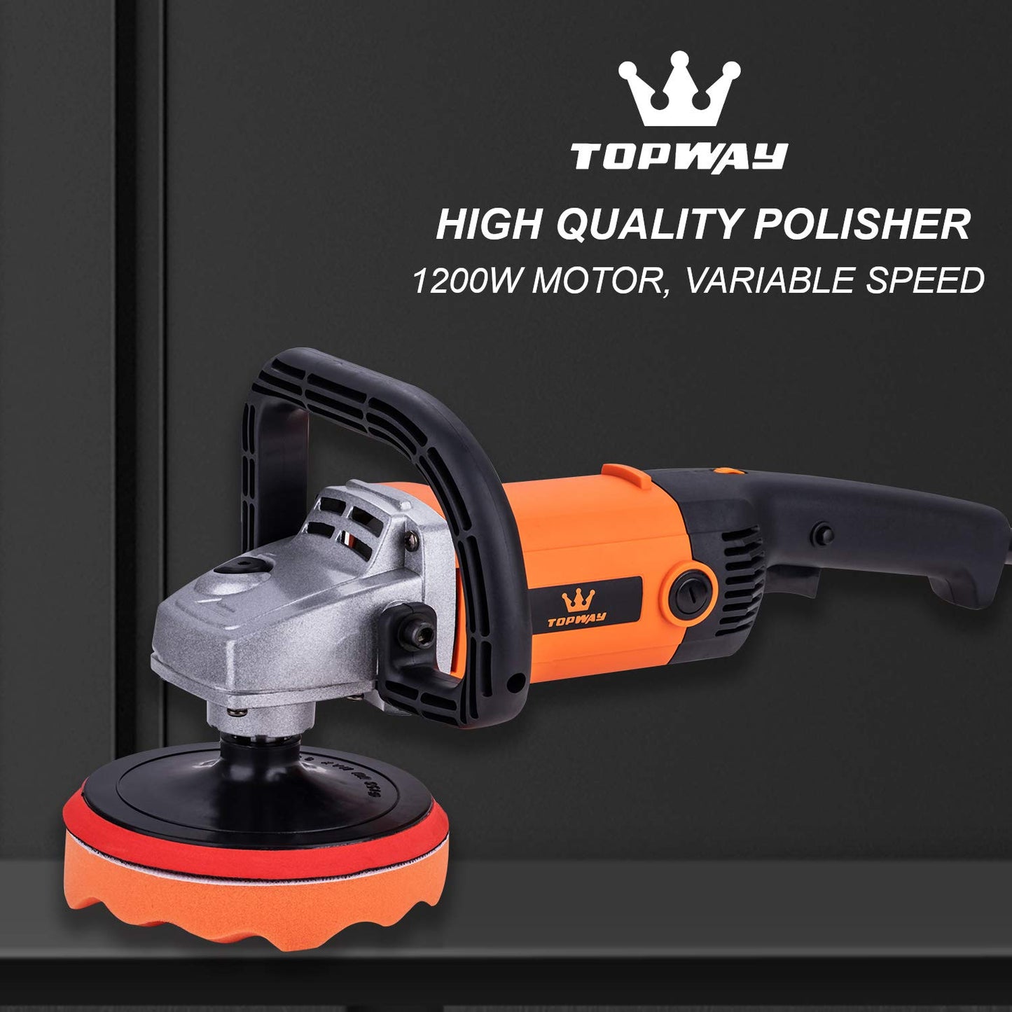 - TOPWAY Car Polisher Set | 180mm and 150mm Electronic Variable Speed Angle Sander -