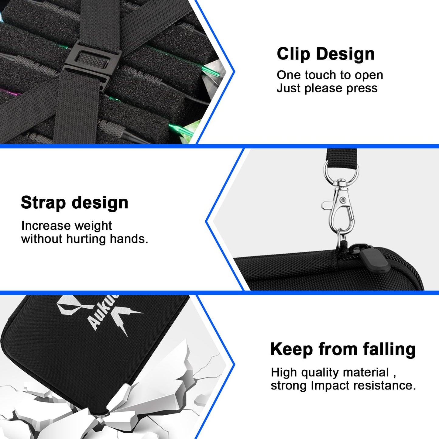 Aukuoy Darts Case: Darts Case Holds 12 Darts and More Dart Accessories, Portable & Durable, Professional Darts Accessories