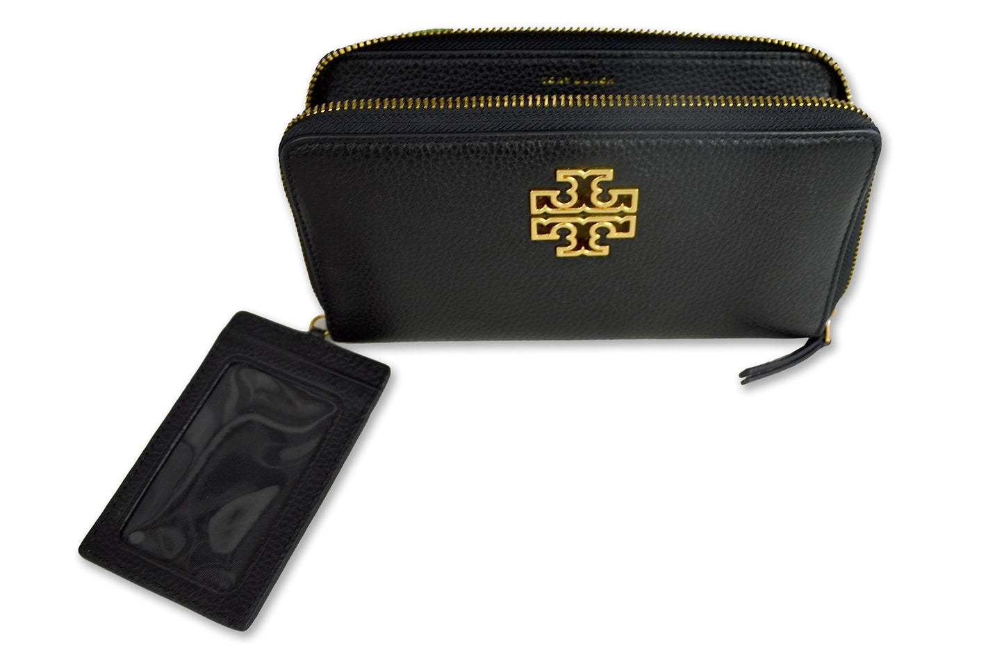 - Tory Burch Women's 141004 Pebbled Leather Continental Wallet | Black -