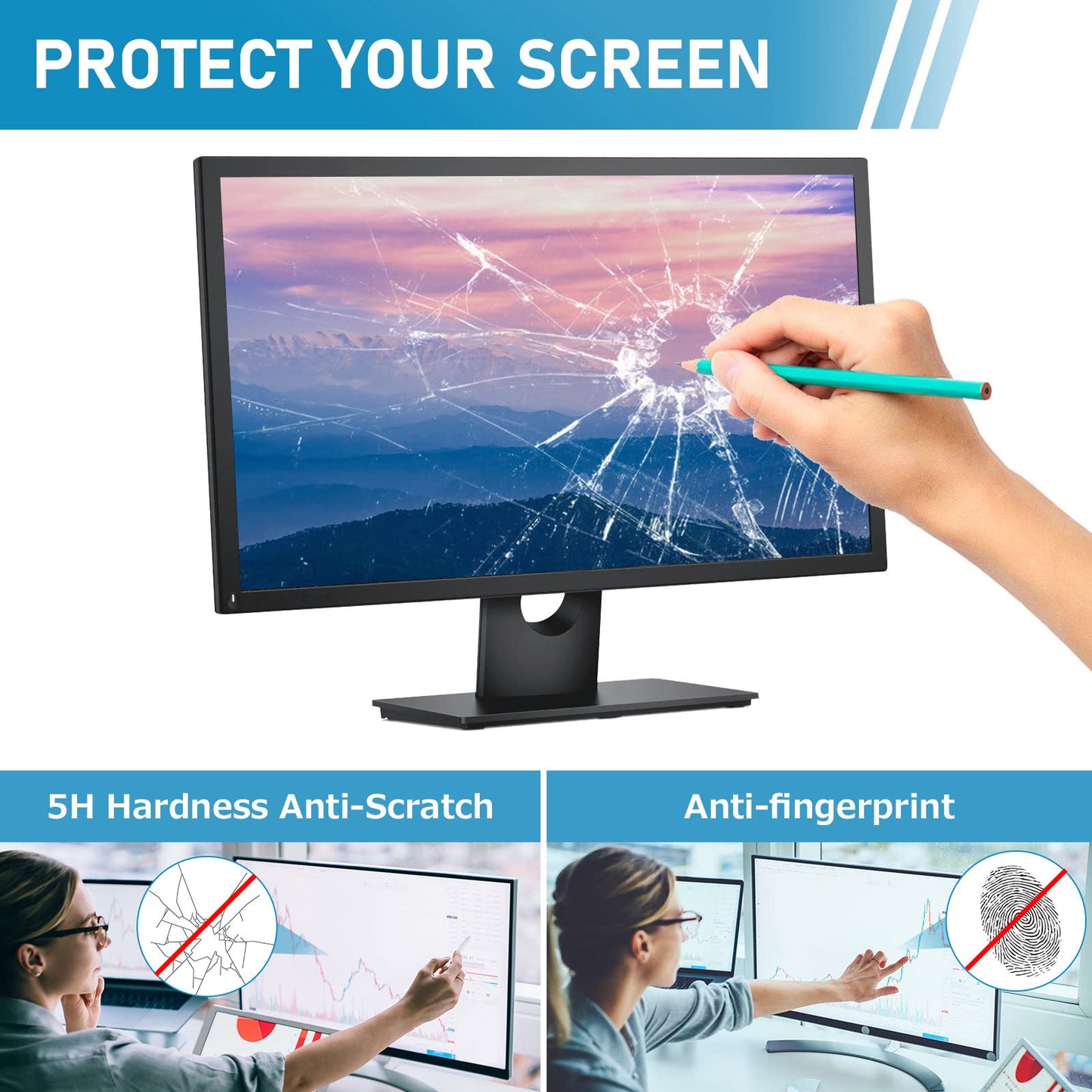 - Lively Life 22 inch Blue Light Screen Protector For Computer Monitors -