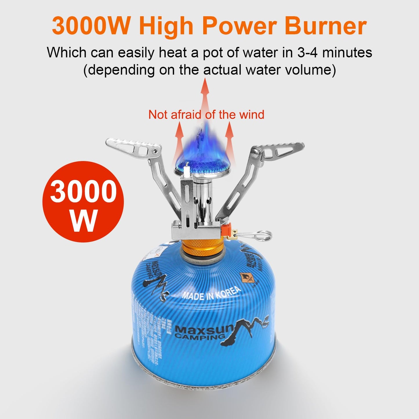 - LAMTOR Backpacking Stove Portable | 3000W Pocket Rocket Camping Stove With Carry Box -