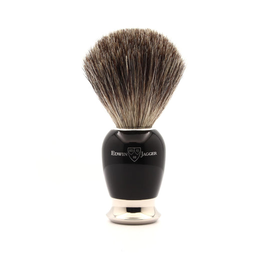 - Edwin Jagger 81SB586AMZ Classic Pure Badger Exfoliating Shaving Brush with Stand -