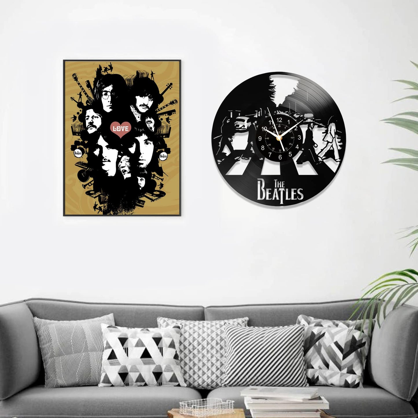 - QIANGGE The Beatles Clock | Vinyl Record Clock | 12 Inch Music Clock -
