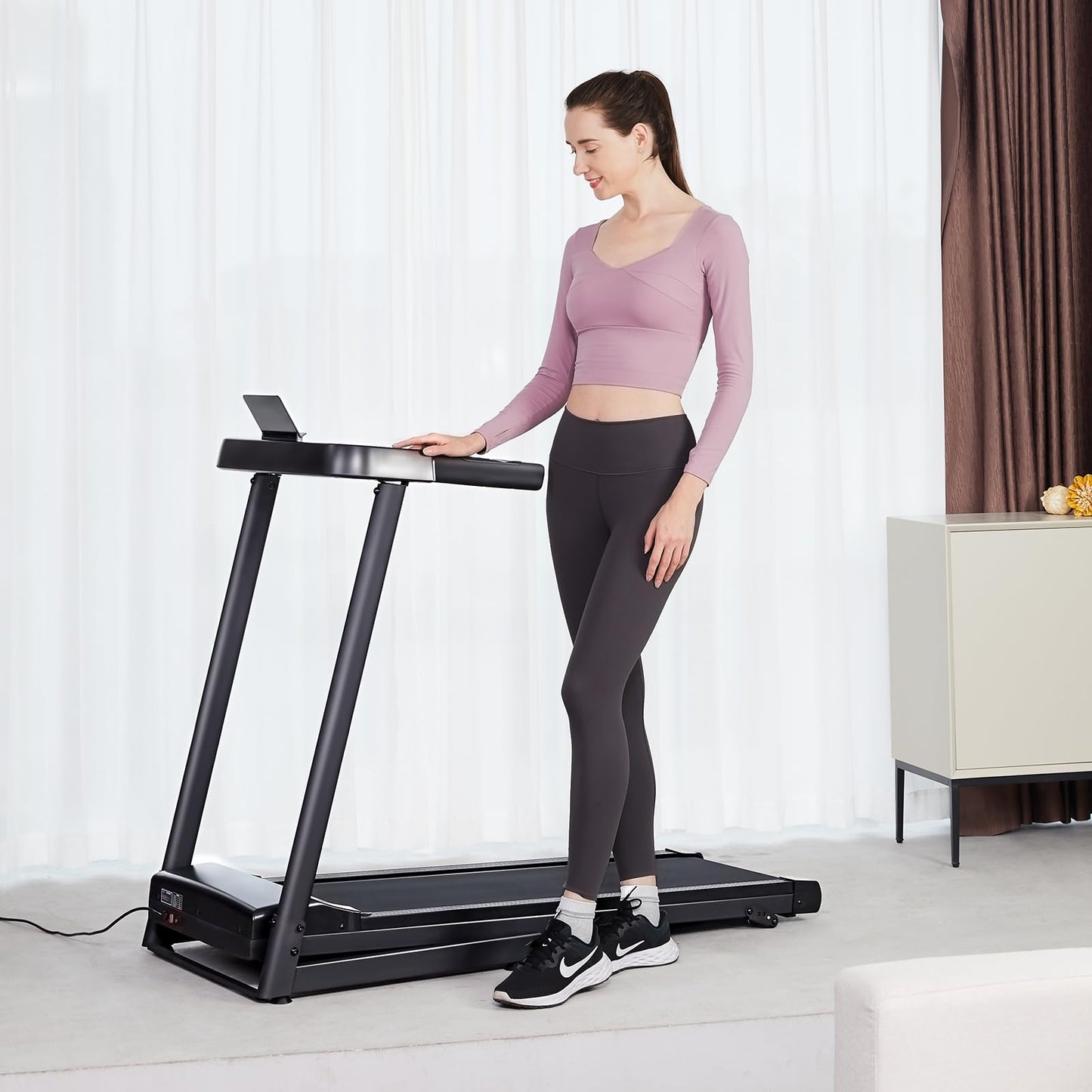 - Motorised Folding Treadmill | 2.0HP Treadmill | Widened Shock Absorption -